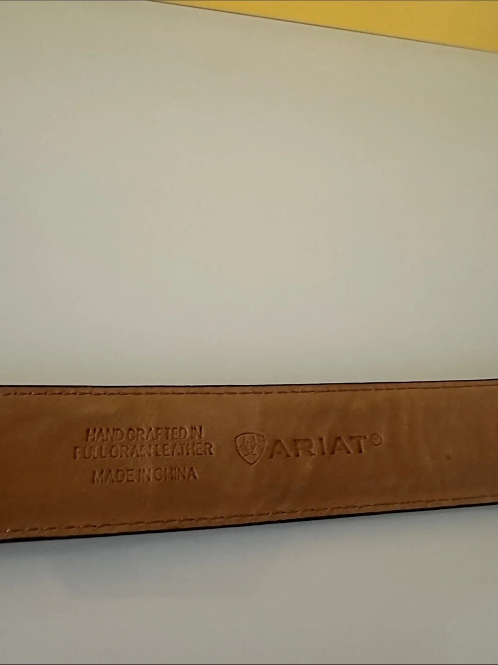 Ariat Black Leather Spur Buckle Belt Unisex Size 34